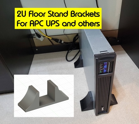 floor stand tower orientation of apc 2u equipment fits smt2200rm2u fit by articulatedpotato hobby & diy bracket floorstand schneider schneiderelectric 3d print model - Mito3D