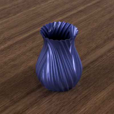 symmetric twisted vase by wuuzzaa household decor love flower summer winter 3d print model - Mito3D