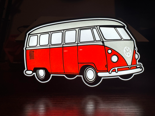 split bus lightbox by geek genius collective art signs & logos vw volkswagen volkswagon type2 2 type kombi vocho van splitwindow window light box gift beetle 1 lamp hippie peace safari early 3d print model - Mito3D