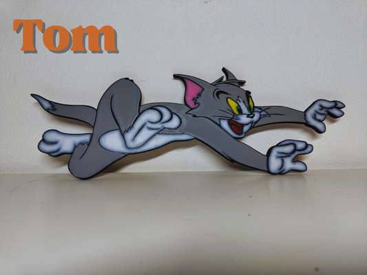 tom cat by kingos art 2d picture animal anime fairytale jerry 3d print model - Mito3D