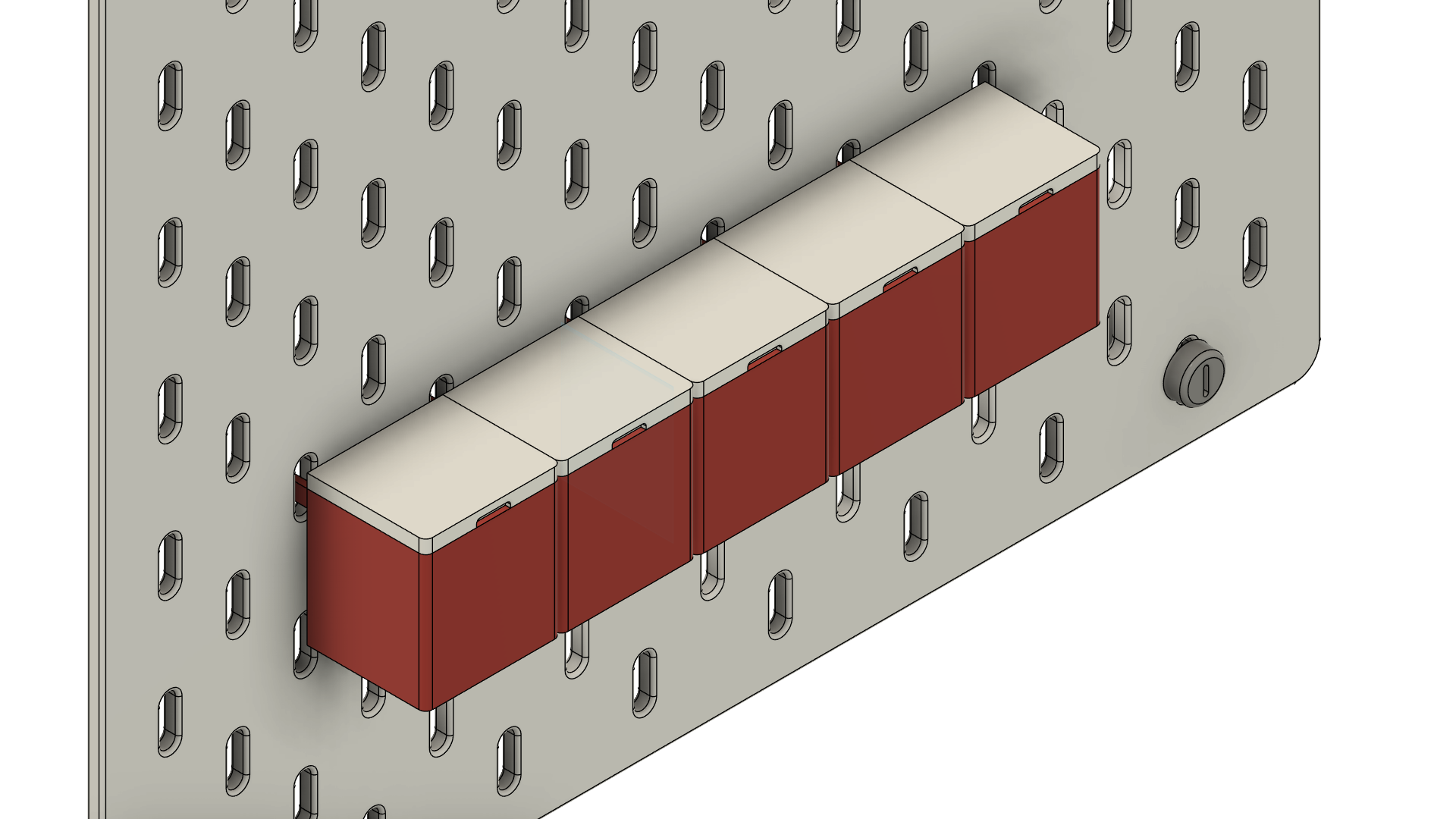 modulaire pilules boîte conteneurs ikea skadis by boucle outils médical sk dis pilule récipient outil 3D print model - Mito3D