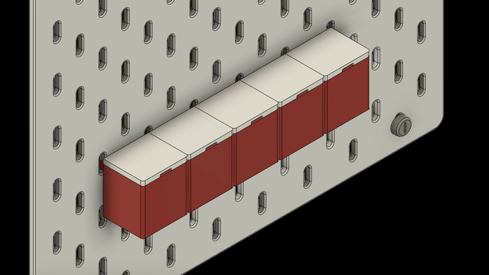 modular pills box containers ikea skadis by loop tools medical sk dis pill container tool 3d print model - Mito3D