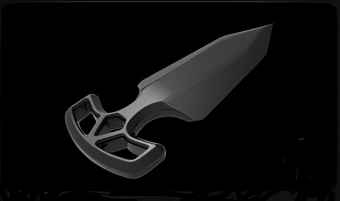 regicide xl push dagger by py2a fosscad hobby & diy pushdagger 3d print model - Mito3D