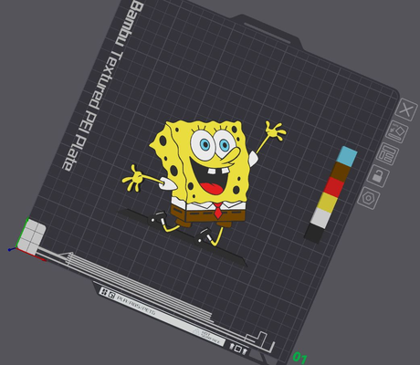 bob esponja pantalones cuadrados mesa estante soporte by 5kyrunn3r arte esculturas logo firmar ams listo 3d print model - Mito3D