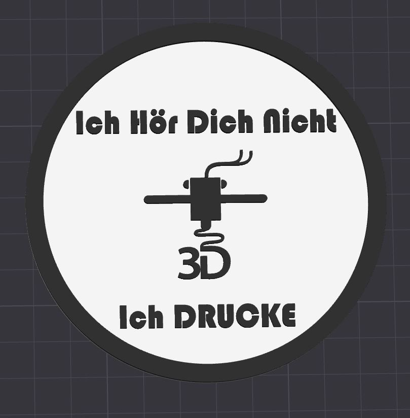 ich nichement imprimer coaster untersetzer by 3dmetalcave génératif 3d modèle forge chapeaux lithophane schild amusement drôle art carte impression 3dprint 3D print model - Mito3D