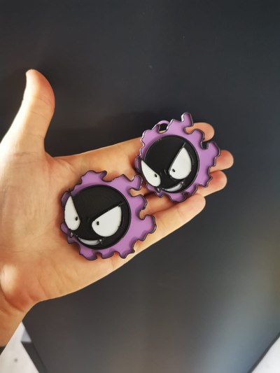 gastly keychain & magnet by kris95 fashion jewelry 3d print model - Mito3D