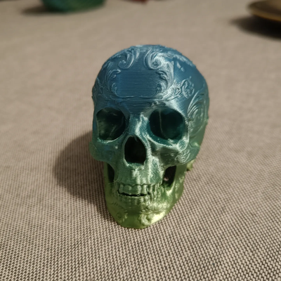 cranio ornamento by mm figur domestico arredamento 3d print model - Mito3D