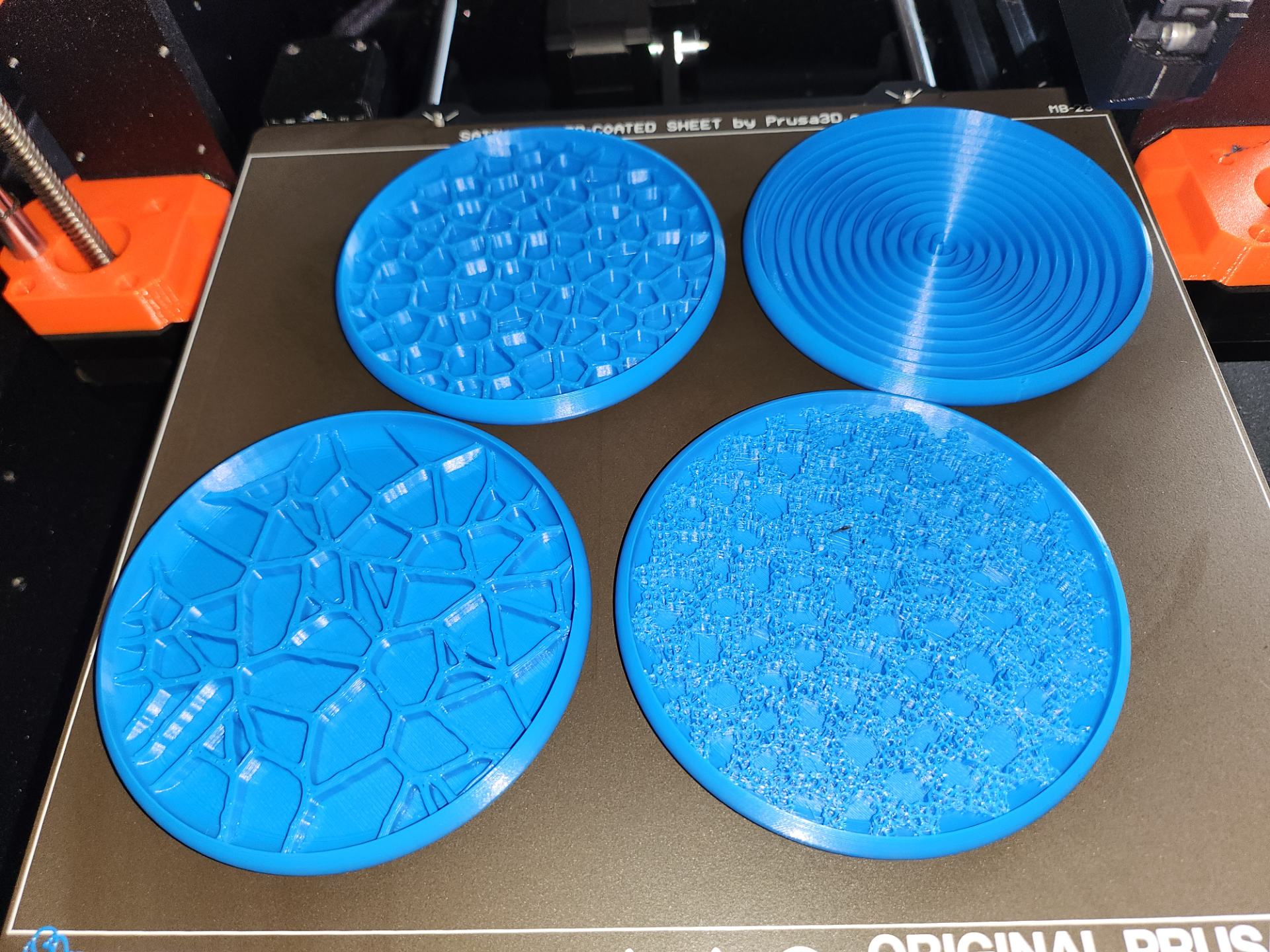 stackable voronoi coasters 95mm large wine & water bottles remixed by dp design household house models 3D print model - Mito3D