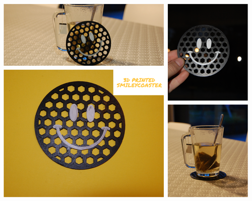 sourire coaster by lars ménage maison modèles verre smiley 3d print model - Mito3D