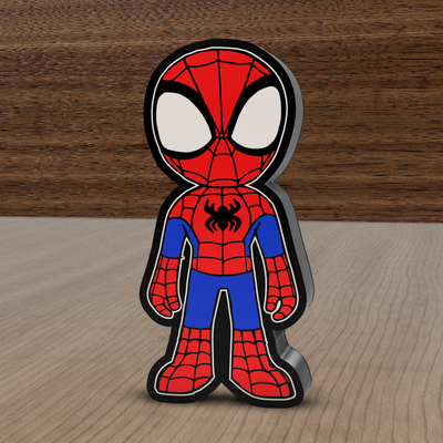 spider man model v4 lightbox led lamp by magic studio 3d art models light ledbox ams color colrs colors lampbox samelayer spiderman printinplace gift kid surprise birthday 3d print model - Mito3D