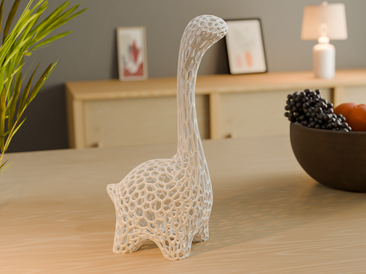 voronoi dino remixed by t stk household decor toy desk printed design dinosaur model educational printable pattern creative inspiration jurassic dinosaurus 3d print model - Mito3D