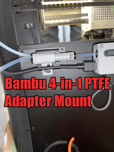 bambu 4 in 1 ptfe adaptador montar filamento carrete extensión soporte remezclado by lobo cielo 3d impresora accesorios 4in1 estante p1p p1s x1c x1cc ams 3d print model - Mito3D