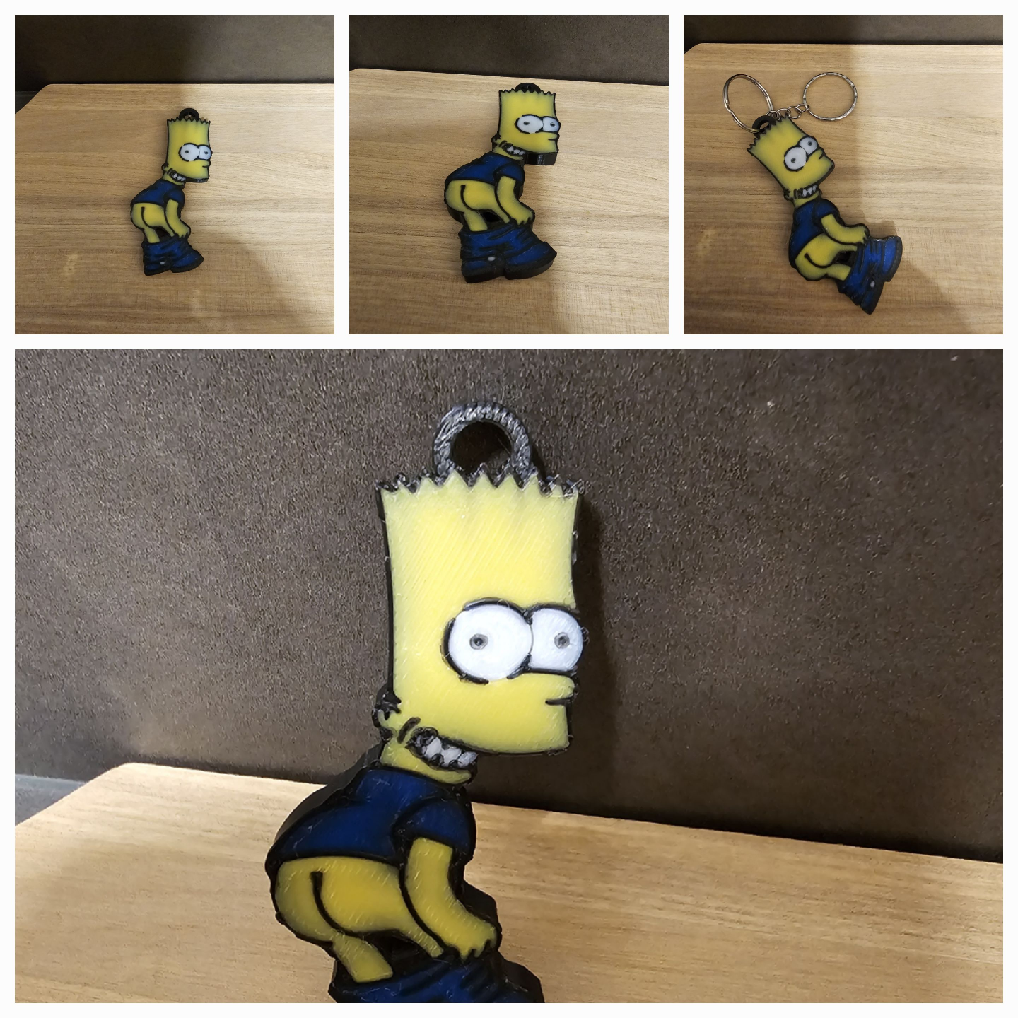 bart simpson by yvonne florian mode bijoux porte clés clé accessoires 3D print model - Mito3D