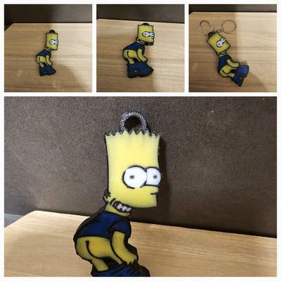 bart simpson by yvonne amp florian mode schmuck schlüsselbund schlüssel zubehör 3d print model - Mito3D