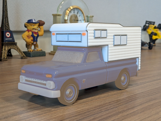 camper shell chevy pickup pinewood derby by troysterr hobby & diy vehicles car 3d print model - Mito3D