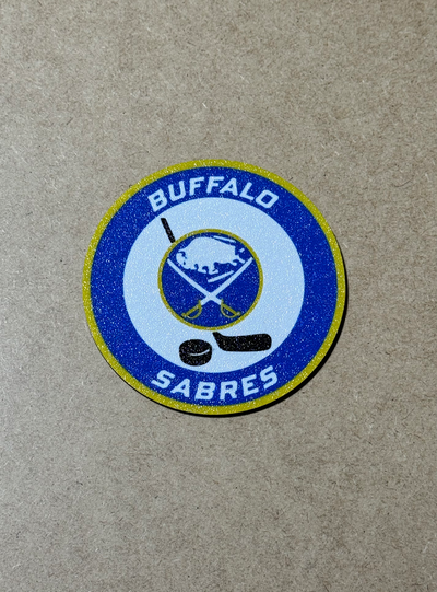 büffel säbel nhl eishockey benutzerdefiniert logo untersetzer by abonnieren kunst zeichen logos flyer pinguine teufel raubtiere bruins sabrescanadiens ahorn blätter panther rot flügel atlantisch aufteilung 3d print model - Mito3D