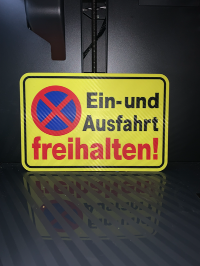 schild ausfahrt freihalten by gare sb kunst zeichen logos 3d print model - Mito3D