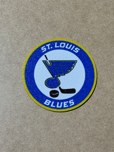 st louis blues nhl eishockey benutzerdefiniert logo untersetzer by abonnieren kunst zeichen logos flyer teufel raubtiere bruins golden ritter rot flügel ahorn blätter 3d print model - Mito3D