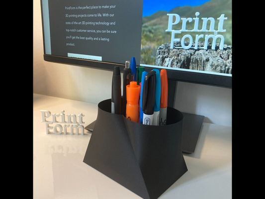 vase printed pencil holder holds pencils pens highlighters sharpies custom by printform household office 3d print model - Mito3D