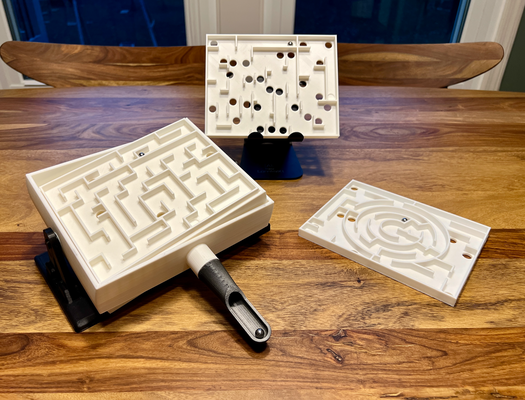 modular marble maze game by ozarkexpeditions toys & games puzzles labrynth toy gift unique puzzle 3d print model - Mito3D