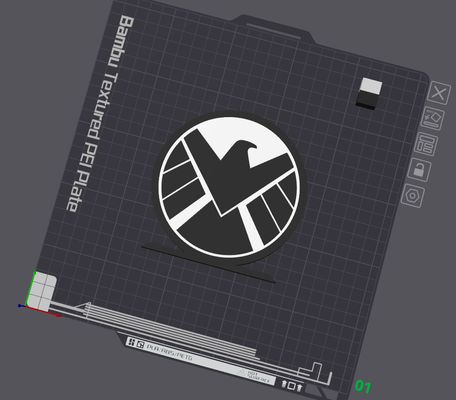 schild logo tabelle stand by 5kyrunn3r kunst zeichen logos wunder agenten of kapitän amerika eisen ams bereit rächer hulk mcu 3d print model - Mito3D