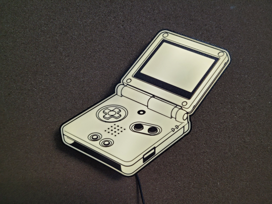 gameboy advance sp by nostalgicprints art signs & logos gba gbc game 3d print model - Mito3D