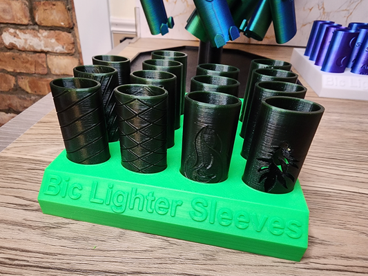 lighter sleeve display by zacks3dprints tools organizers sleeves bic 3d print model - Mito3D