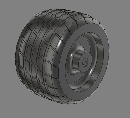 roue mini remplacement pneu brossé hoosier by arie canari outils gadgets chose universelle 3d print model - Mito3D