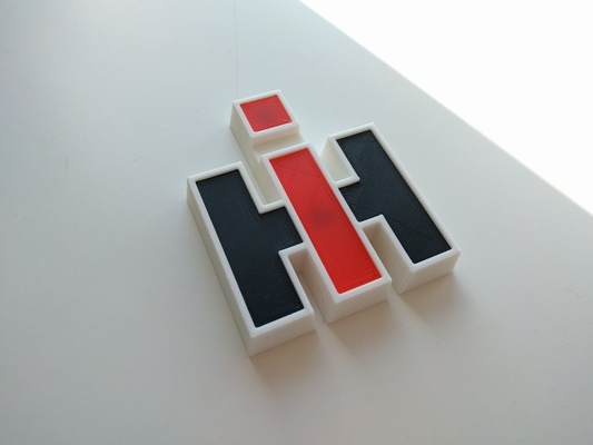 international harvester logo by arie kanarie art signs & logos case thingiverse tractor grille oldtimer 633 3d print model - Mito3D