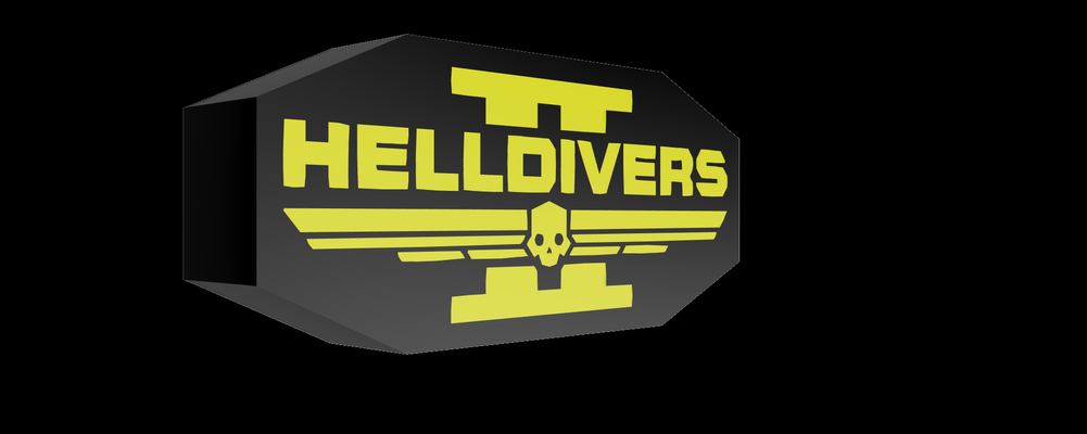 buzos infierno 2 led caja ligera by klauskolbe007 arte señales logos helldiver juego azar ligero bar helldivers2 3d print model - Mito3D