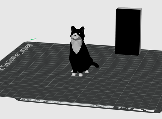 black white cat shared by art sculptures 3d print model - Mito3D