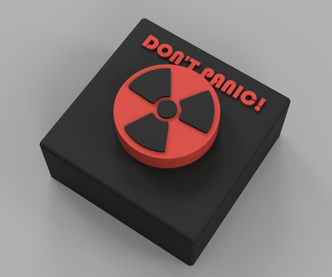 panic nuclear button by isaacw household office dontpanic pushbutton worksucks 3d print model - Mito3D