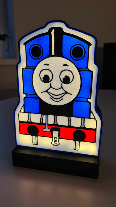 lightbox locomotive thomas railway by zoubkyn household decor decoration 3d print model - Mito3D