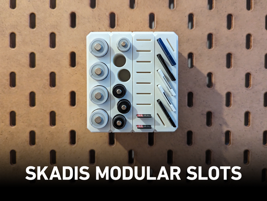 skadis soporte modular ranuras t clip sistema aa aaa batería sd tarjeta etc by rushar herramientas organizadores ikea sk dis envase sd tclip escabroso caja 3d print model - Mito3D