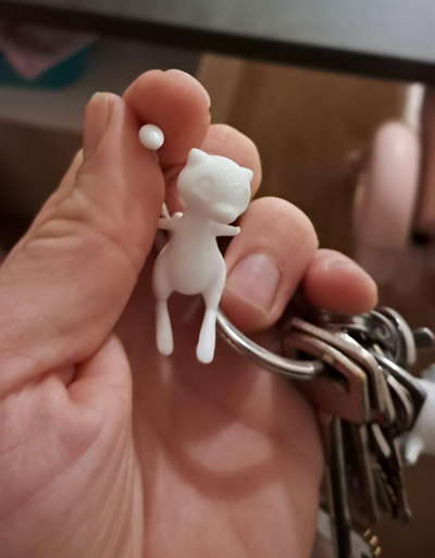 keychain mew pokemon by lati90 miniatures 3d print model - Mito3D