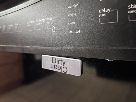 clean dirty dishwasher magnet by nicks3dprintedsolutions tools organizers 3d print model - Mito3D