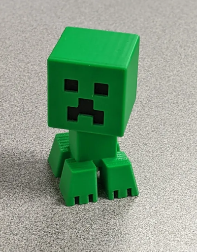 minecraft rastejador remixado by miniaturas personagem mini figura 3d print model - Mito3D