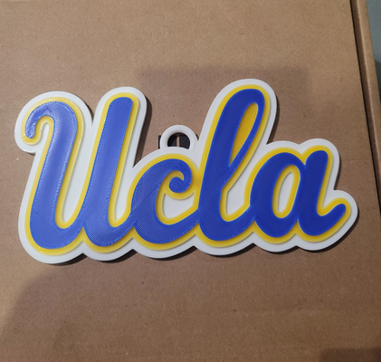 ucla 3d logo 180mm serie by negozi alimentari passatempo fai sport all'aperto ncaa ncaabasketball università catena follia marzo pallacanestro of california 3d print model - Mito3D