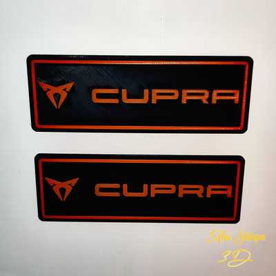 teller decorativa logo cupra by alex stampa 3d kunst zeichen logos sitz bi farbe farben wagen auto formentor leon 3d print model - Mito3D