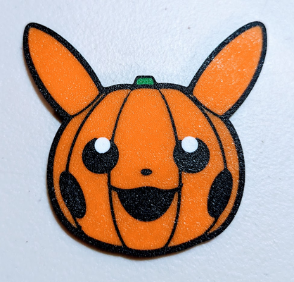 halloween pikachu pumpkin by viledisgorgement toys & games characters pokemon keychain 3d print model - Mito3D