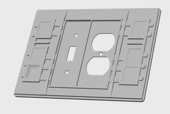 galaxy bord célibataire commutateur sortie assiette by étoile noire ménage décor guerre étoiles prise portefeuille couvercle murale interrupteur lumière spacepanel disnet galaxie 3d print model - Mito3D