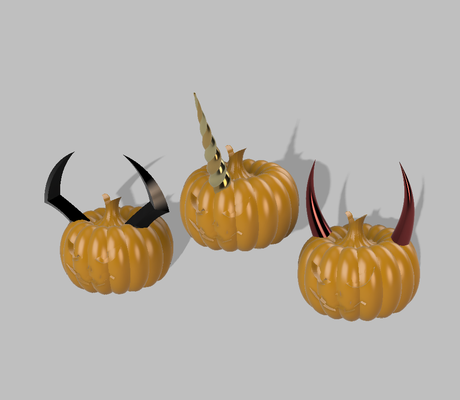 macaco o'lantern chifres by impressão ninja casa decoração bruxas abóbora lanterna acessório diabo chifre unicórnio outubro assustador jackolantern feriados feriado 31 lanterna 3d print model - Mito3D