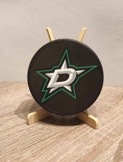 dallas estrellas disco nhl by carlson arte señales logos decoración hockey logo firmar 3d print model - Mito3D