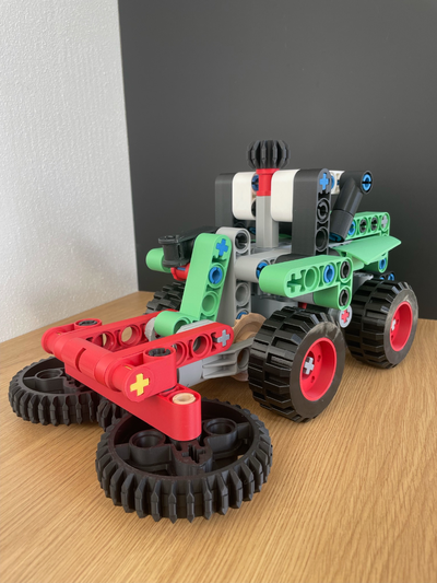 big brick harvester 300 remixed by mathiasdela toys & games technic tractor giant upscale upscaled giantbrick building buildingtoy toy kids assembly bricks construction 3d print model - Mito3D