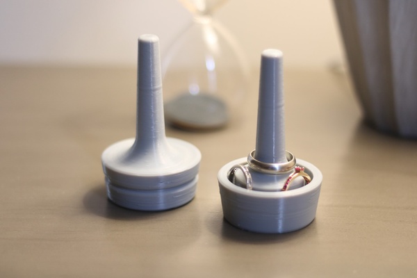 einfach ring inhaber by ken mühlen haushalt dekor ringhalter 3d print model - Mito3D