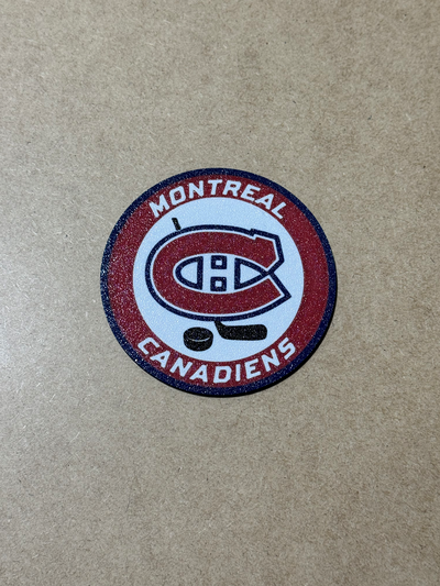 montréal canadiens lnh hockey douane logo coaster by jabhook art panneaux logos canadiens hockeyeur locomotive flyers diables chevaliers bruins graisseurs canucks rouge ailes verre atlantique division foudre 3d print model - Mito3D