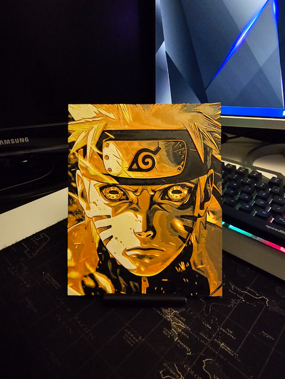 naruto sage mode - hueforge by think3d generative 3d model & lithophane tv movie series comics anime hue 2d art 2dart 3d print model - Mito3D