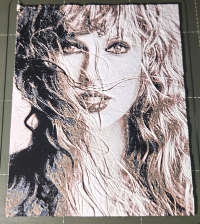 taylor swift hueforge painting 2023 time magazine cover by gage's gallery art models taylorswift swiftie 3d print model - Mito3D