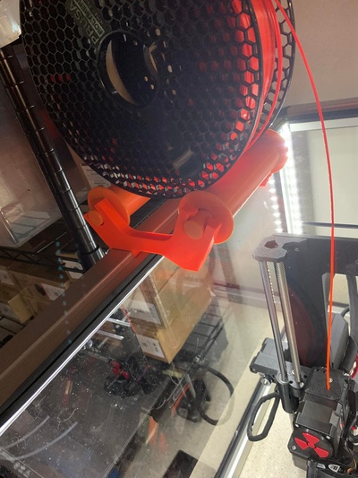 prusa i3 mk3 roller spool holder remix remixed by ondrovic 3d printer accessories spoolholder spoolroller singlecell 3d print model - Mito3D