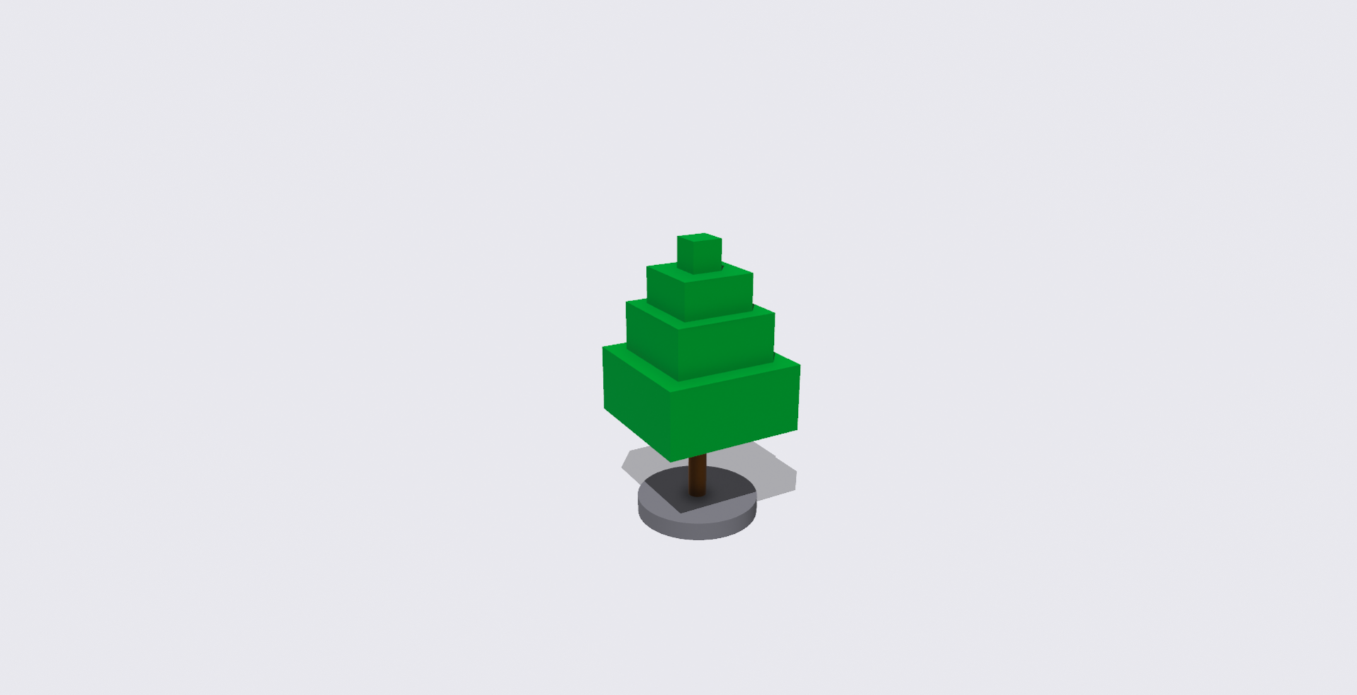 facile carré arbre by lien 9 miniatures lowpoly bureau 3D print model - Mito3D